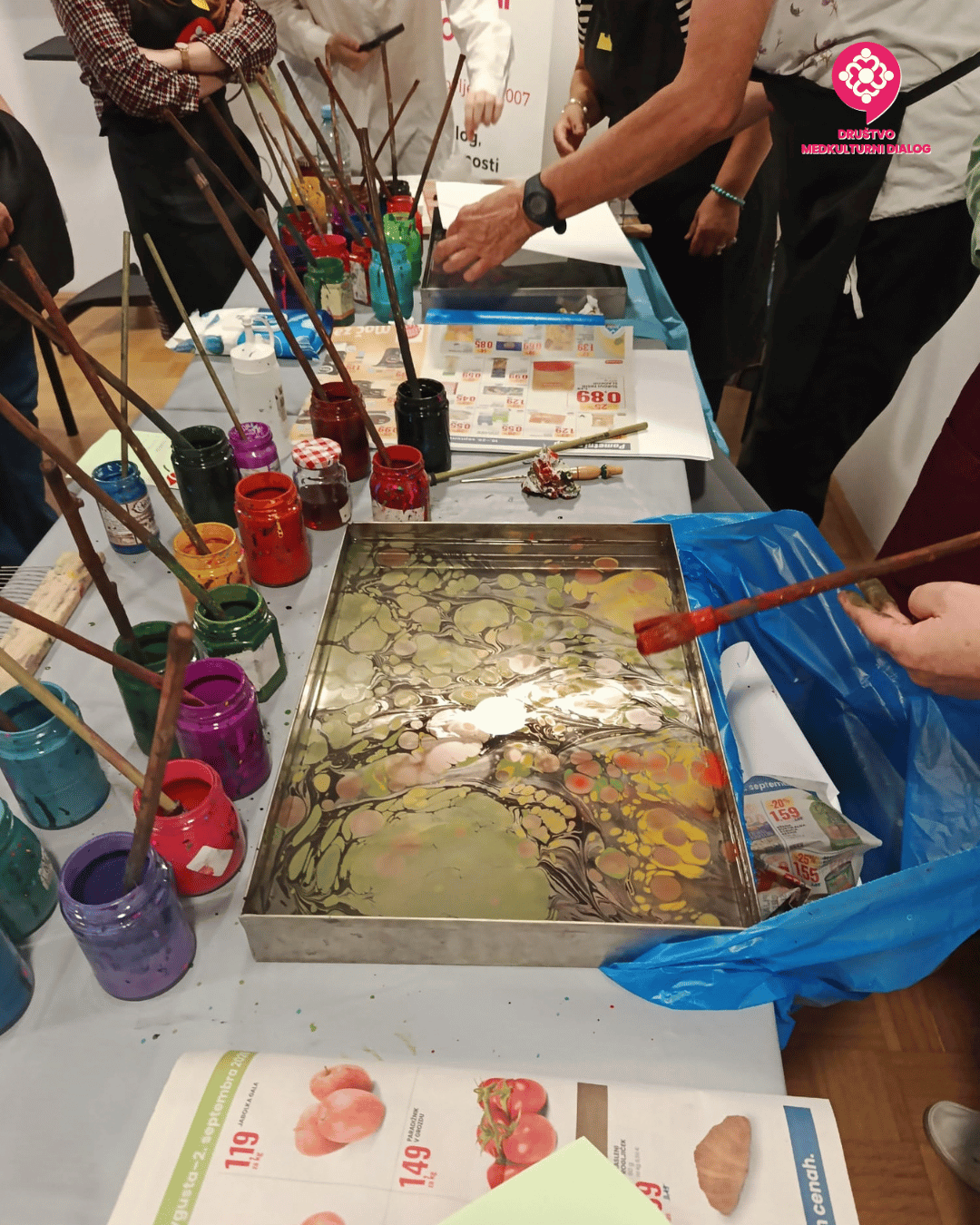 A moment from the Ebru workshop, 14 September 2026 (2)