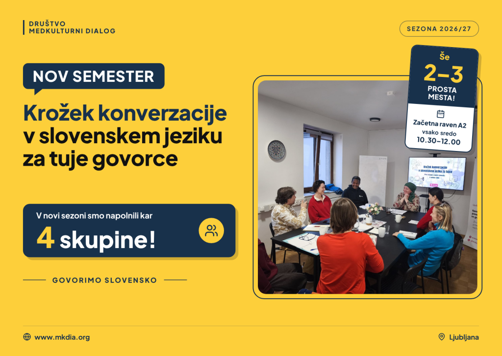 Nov semester krožka konverzacije: štiri skupine in še nekaj prostih mest